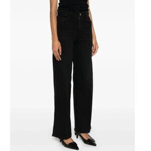 NWT Frame Le Slim Palazzo Jeans 24 Blackthorn High Rise Wide Leg Designer Denim